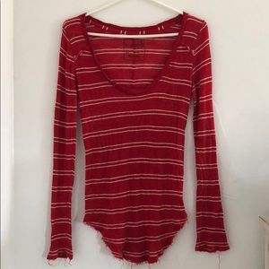 Free People Red Long Sleeve
